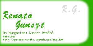 renato gunszt business card