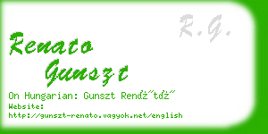 renato gunszt business card